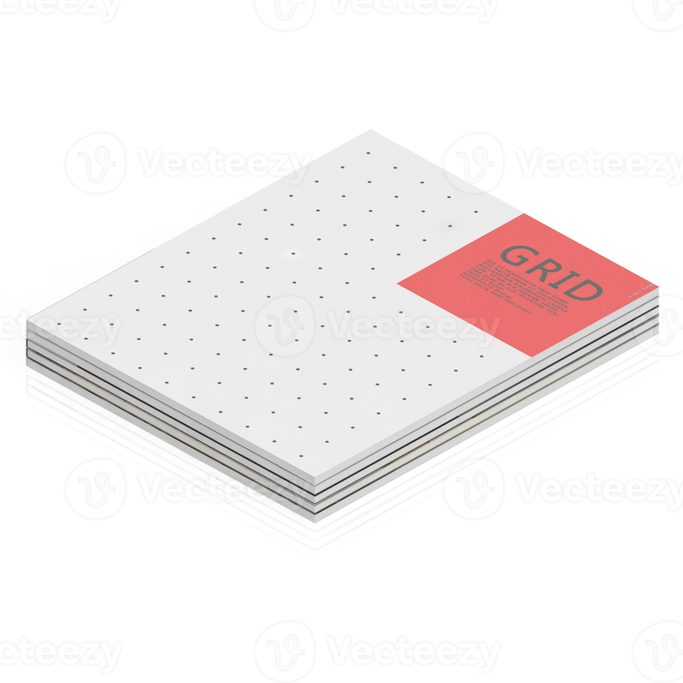 Isometric Books 3D render png