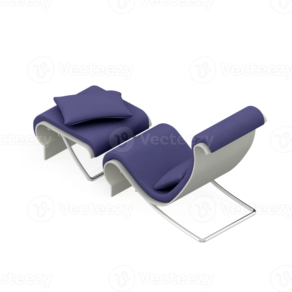 Isometric Chair 3D isolated rendering png