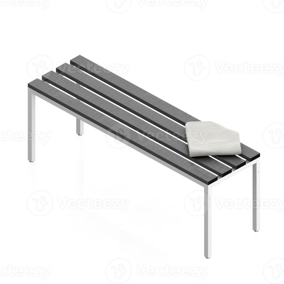 banc isométrique rendu 3d png