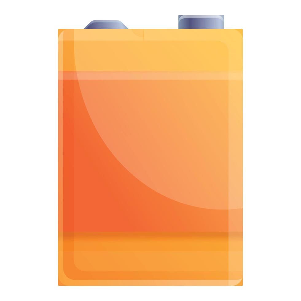 Supply battery icon, cartoon style vector