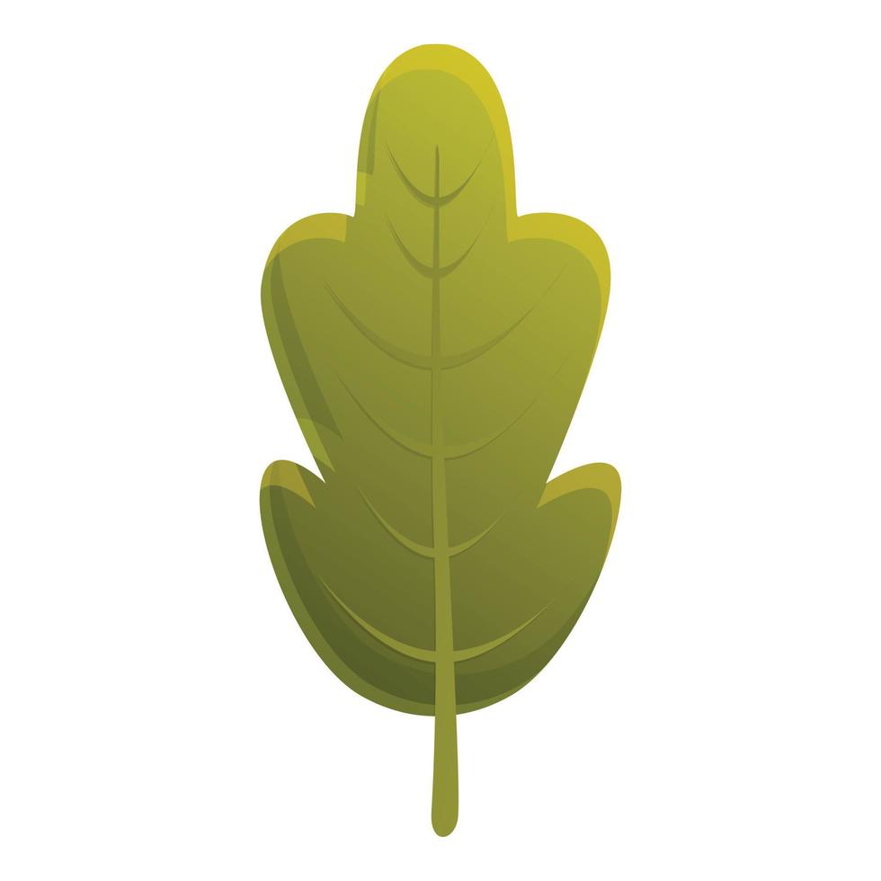 Botanical autumn leaf icon, cartoon style vector