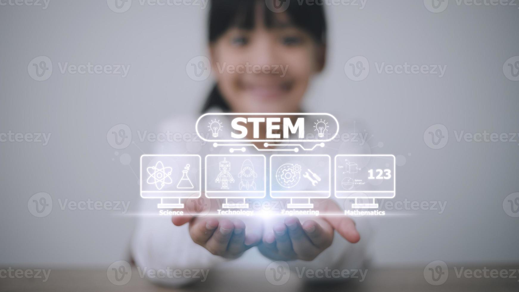 STEM Education Concept, STEM. Science Technology Engineering Math. Sci-Tech. Tech. Education concept. photo