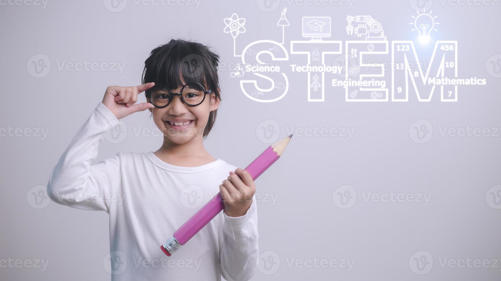 STEM Education Concept, STEM. Science Technology Engineering Math. Sci-Tech. Tech. Education concept. photo