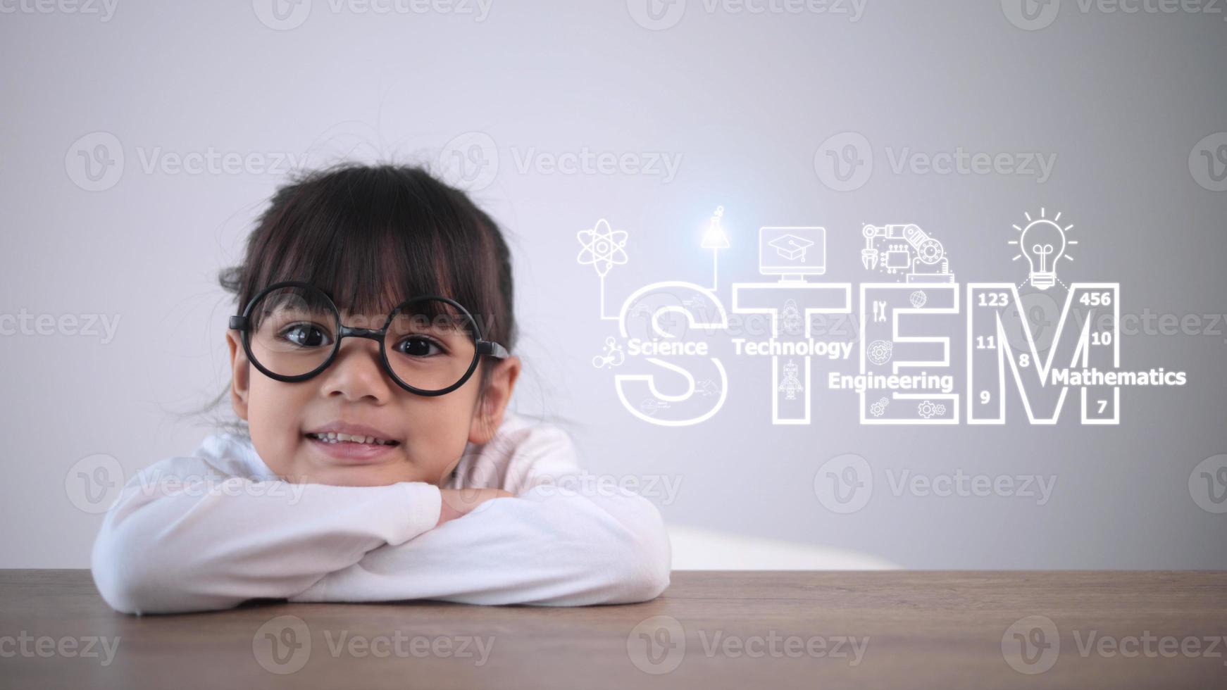 STEM Education Concept, STEM. Science Technology Engineering Math. Sci-Tech. Tech. Education concept. photo