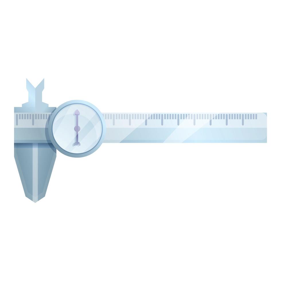 Calibrated caliper icon, cartoon style vector