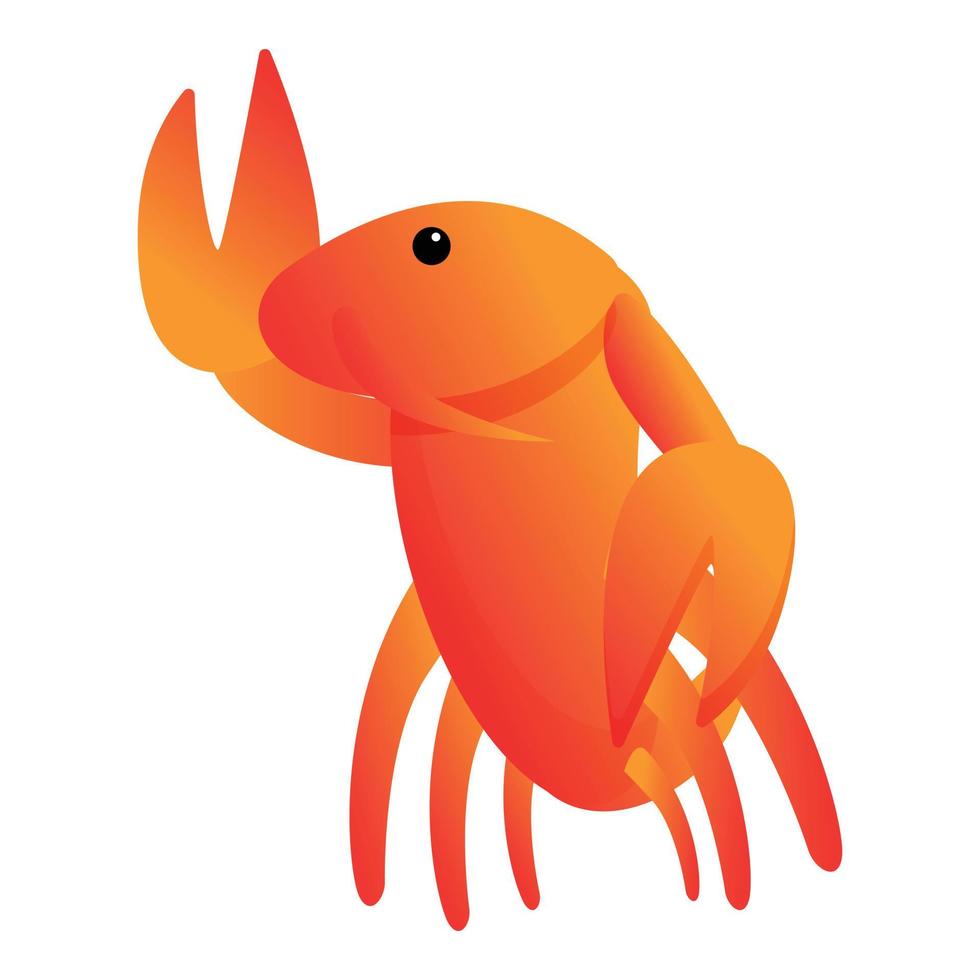Food lobster icon, cartoon style vector