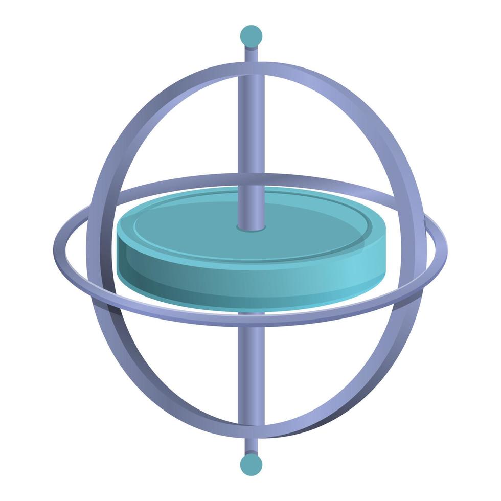 Axis gyroscope icon, cartoon style vector