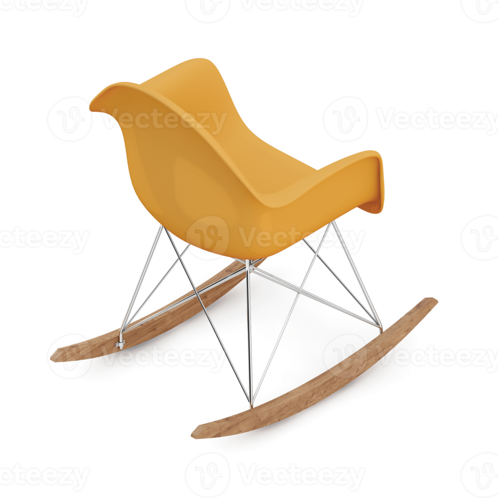 Isometric Chair 3D isolated rendering png