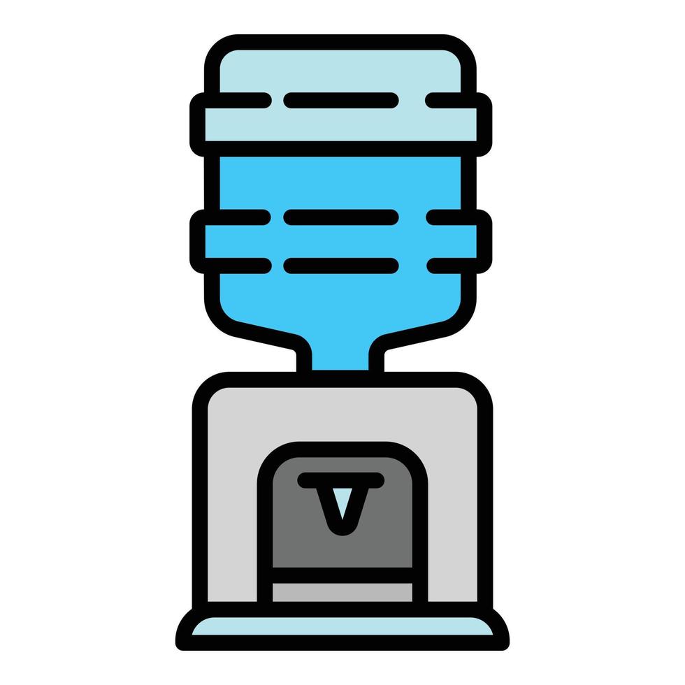 Water cooler dispenser icon, outline style vector