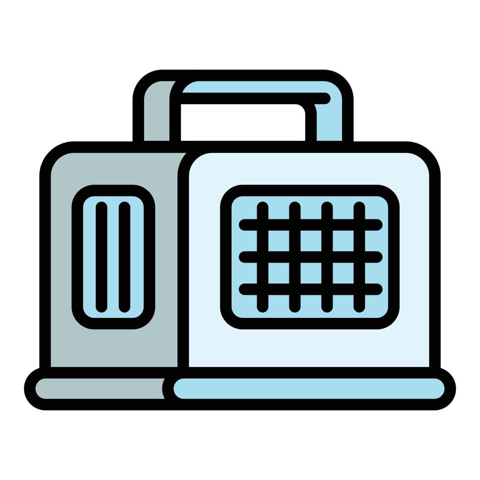 Pet portable cage icon, outline style vector