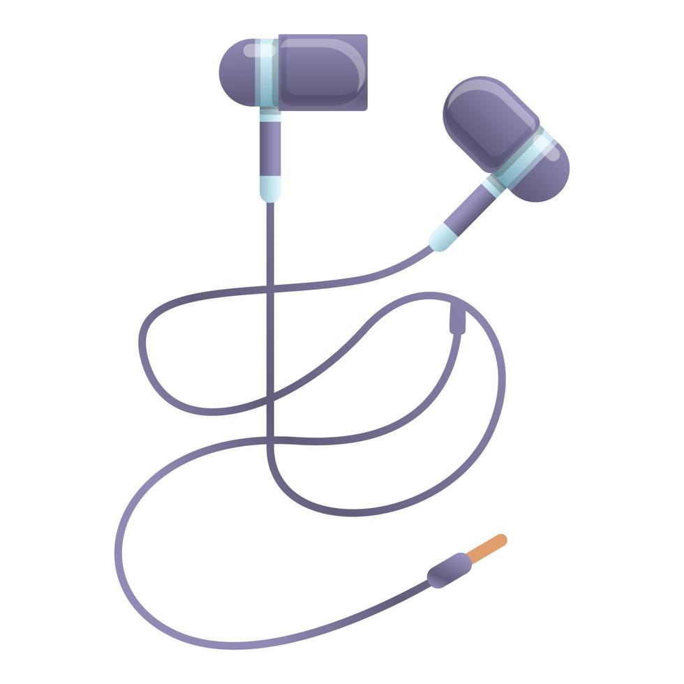 icono de auriculares de teléfono, estilo de dibujos animados vector