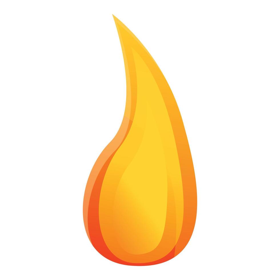 Burning flame icon, cartoon style vector