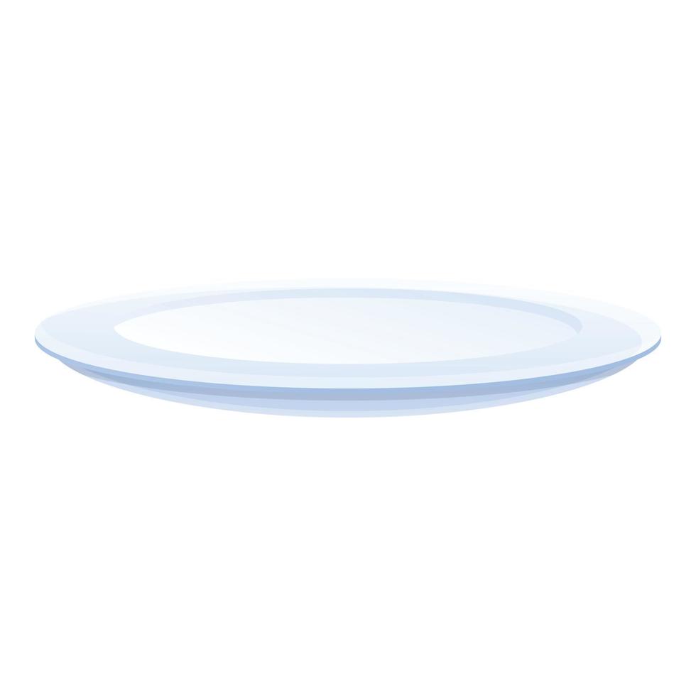 Table plate icon, cartoon style vector