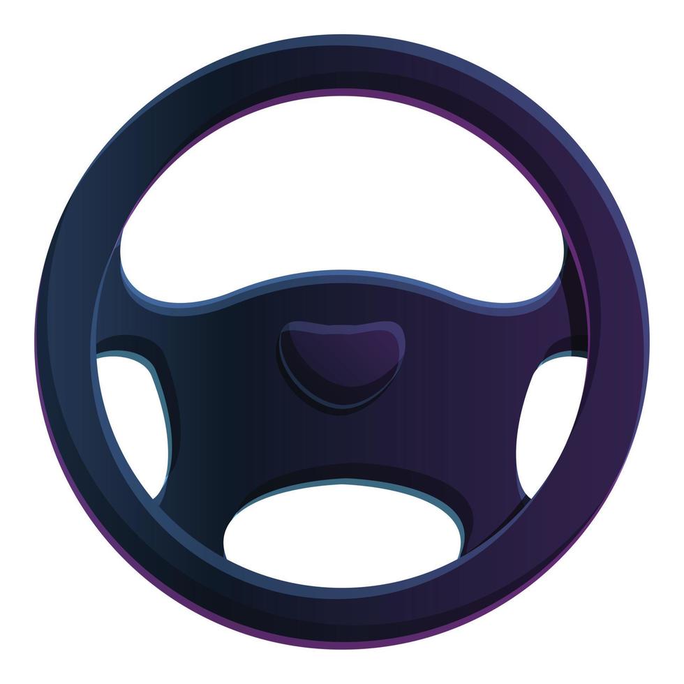 Garage steering wheel icon, cartoon style vector