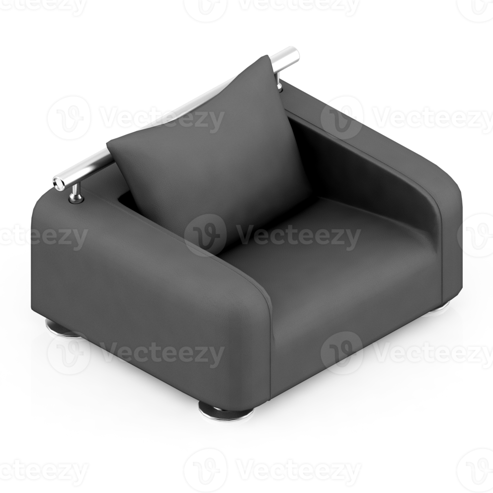 Isometric Armchair Isolated 3D render png