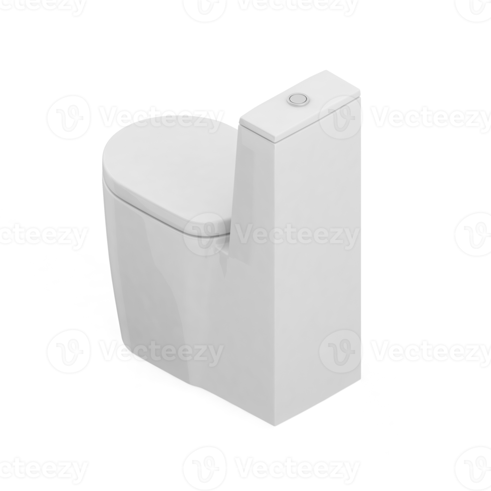 Isometric bathroom items 3D isolated render png