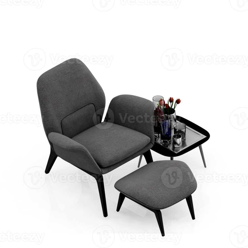 isometrische fauteuil geïsoleerd 3d geven png