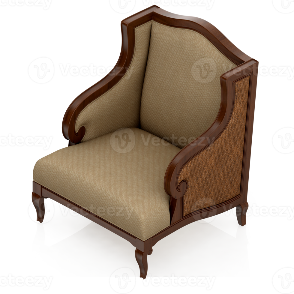 Isometric Armchair Isolated 3D render png