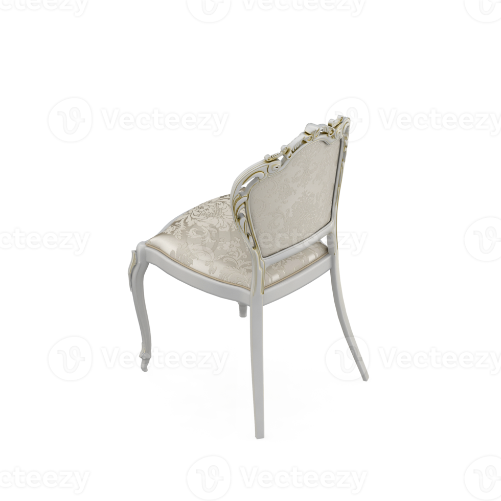 Isometric Chair 3D isolated rendering png