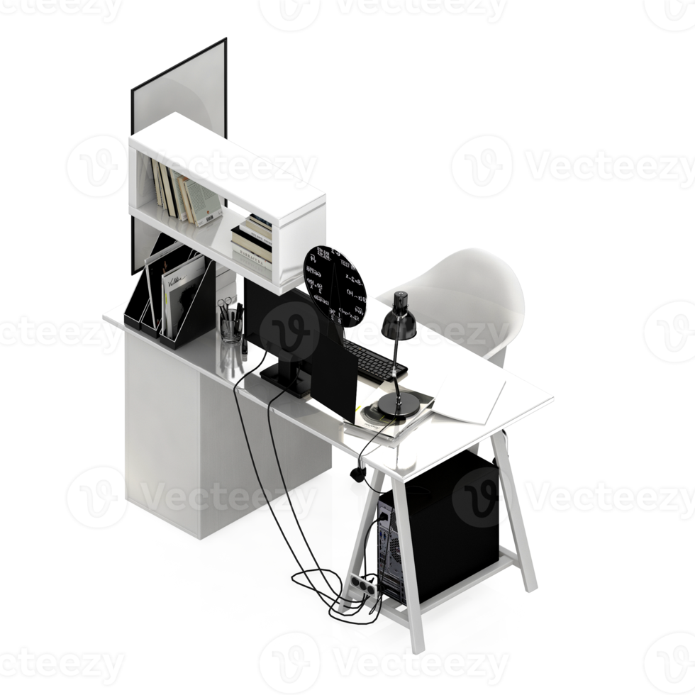 isometrisk tabell uppsättning 3d framställa png