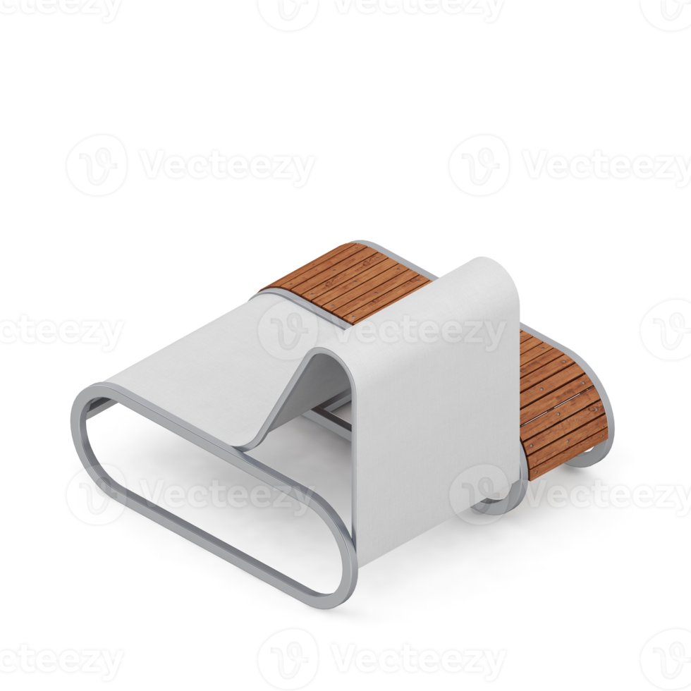 Isometric bench 3D render png