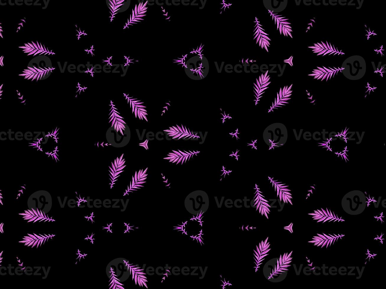 pattern tree branch with pink leaves on black background isolated closeup, botanical sign. Decoration elements for invitations, wedding cards, valentines day, greeting cards photo