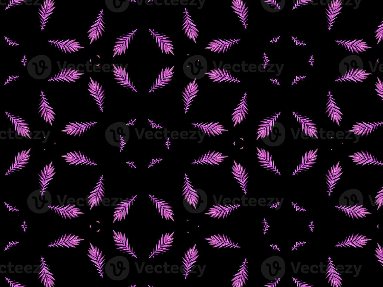 pattern tree branch with pink leaves on black background isolated closeup, botanical sign. Decoration elements for invitations, wedding cards, valentines day, greeting cards photo