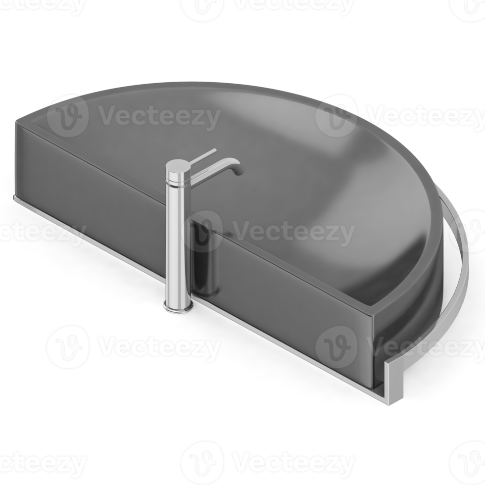 isometrische badkamer items 3d geïsoleerd geven png