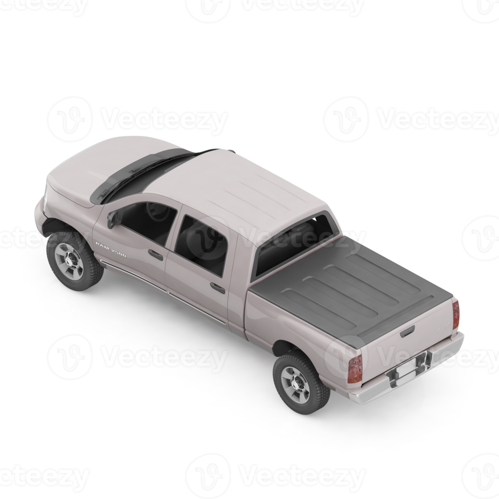 Isometric vehicle 3D Render png