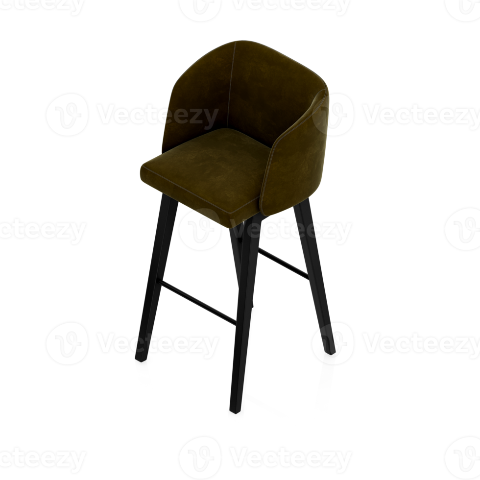 Isometric Chair 3D isolated rendering png