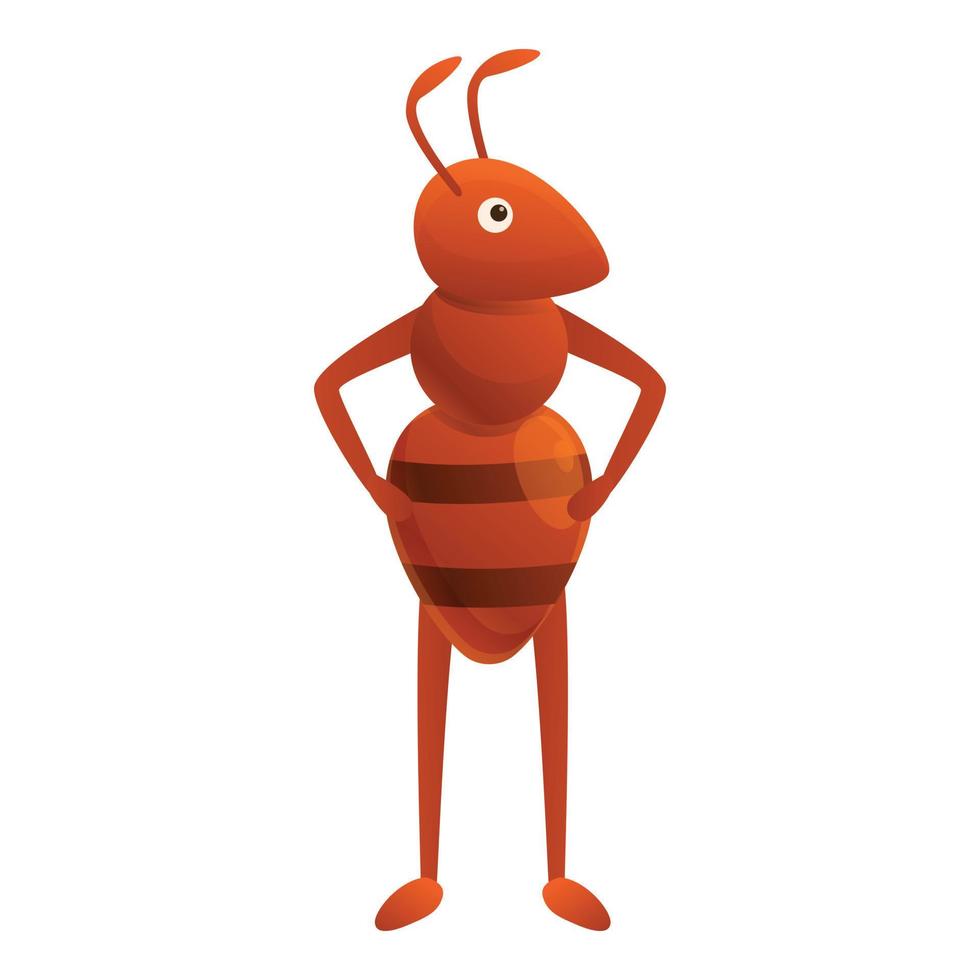 Busy ant icon, cartoon style vector