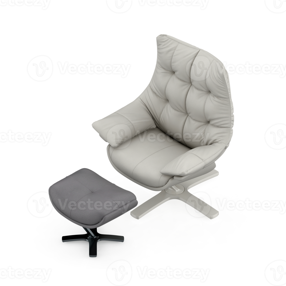 Isometric Chair 3D isolated rendering png