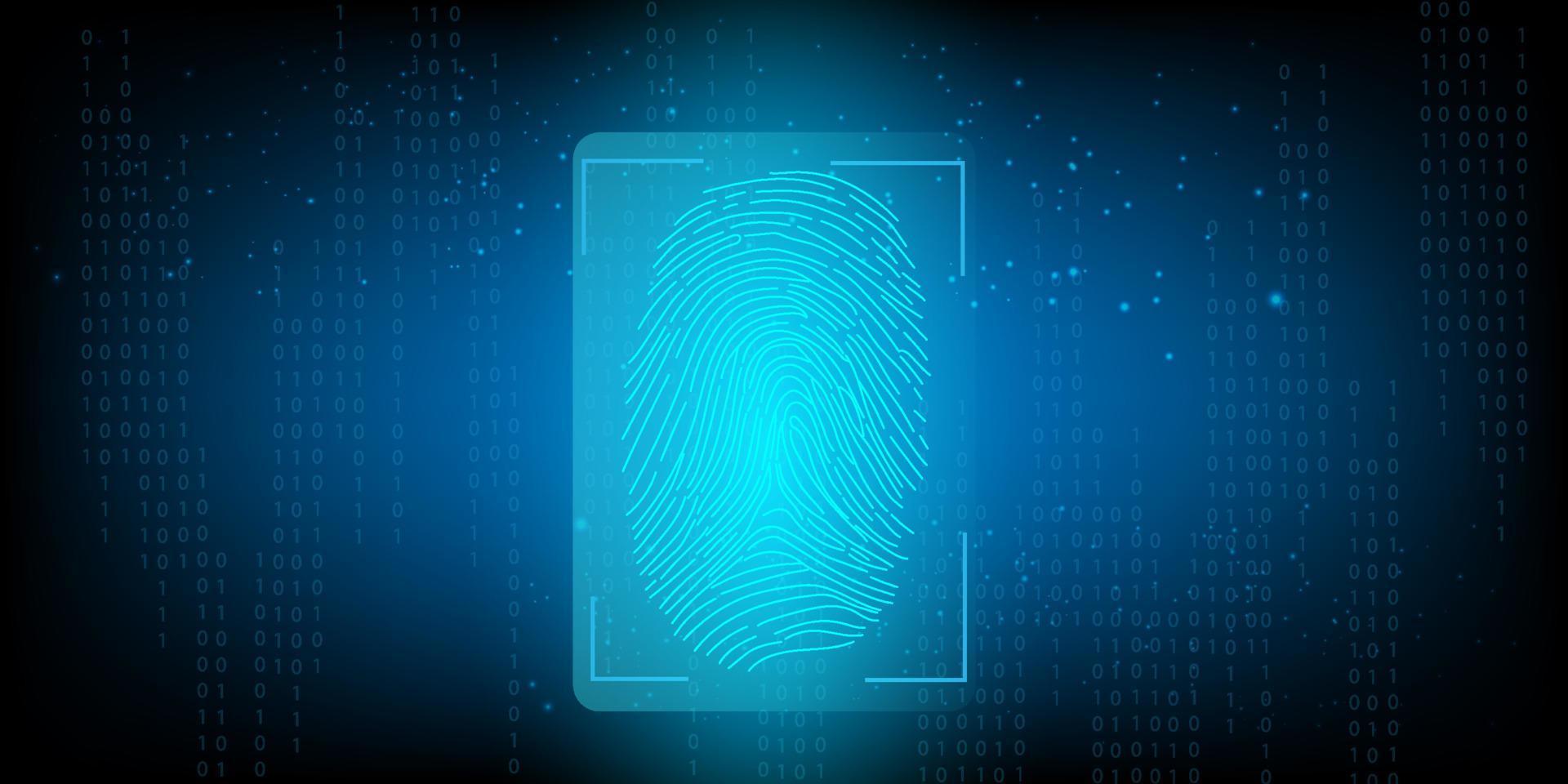 fingerprint Electronic board vector design for technology and finance concept and education for creative future digital background data connection