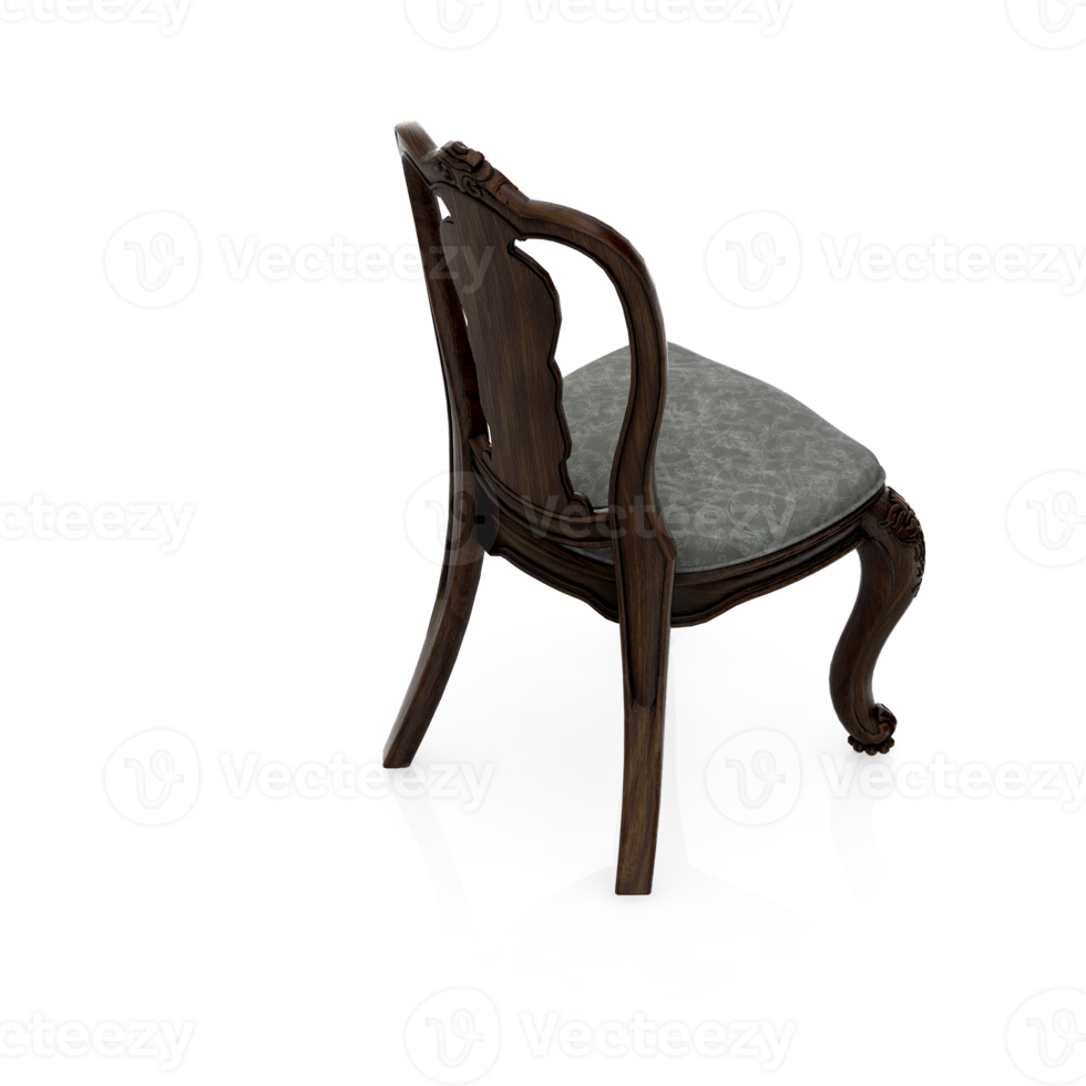 Isometric Chair 3D isolated rendering png