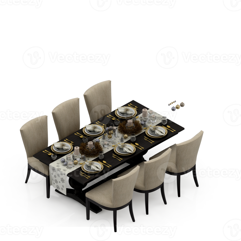 Isometric Table 3D render png