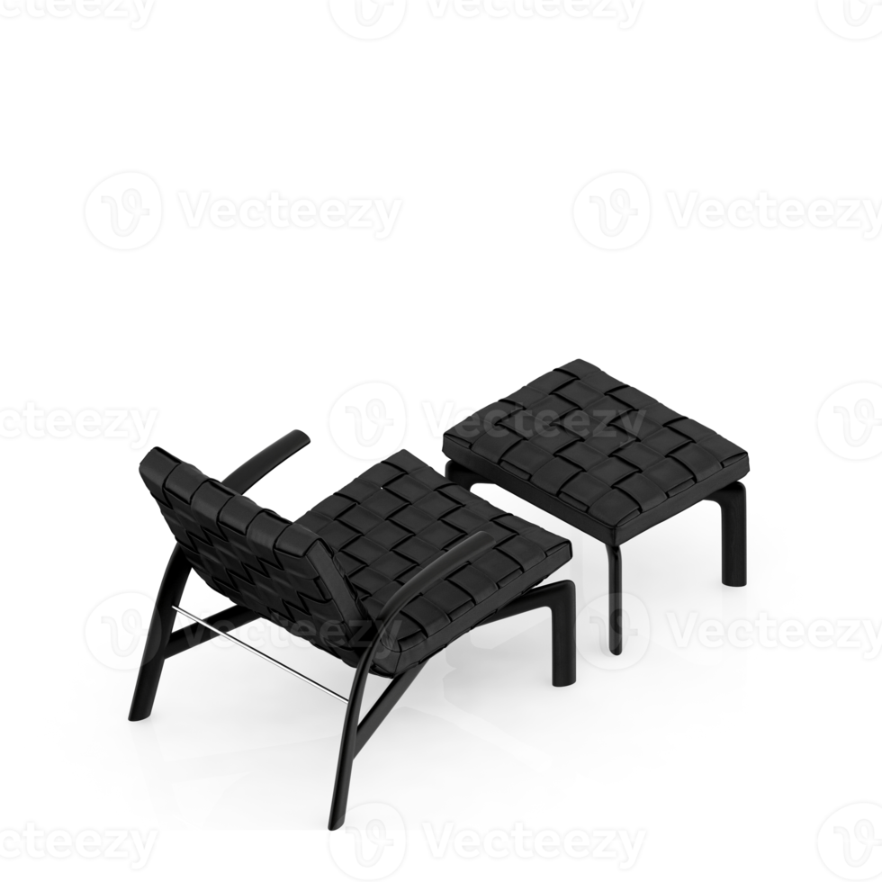 Isometric Chair 3D isolated rendering png