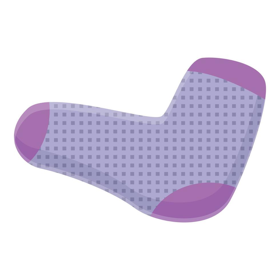 Stylish sock icon, cartoon style vector