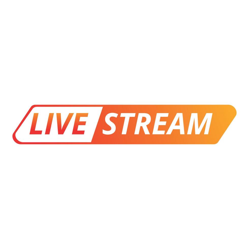 Live watch stream icon, cartoon style vector