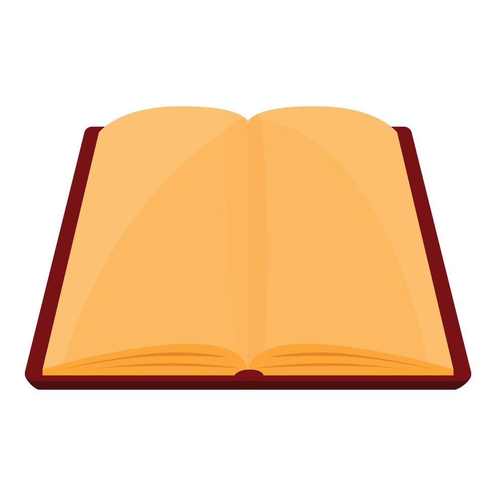 Open home book icon, cartoon style vector