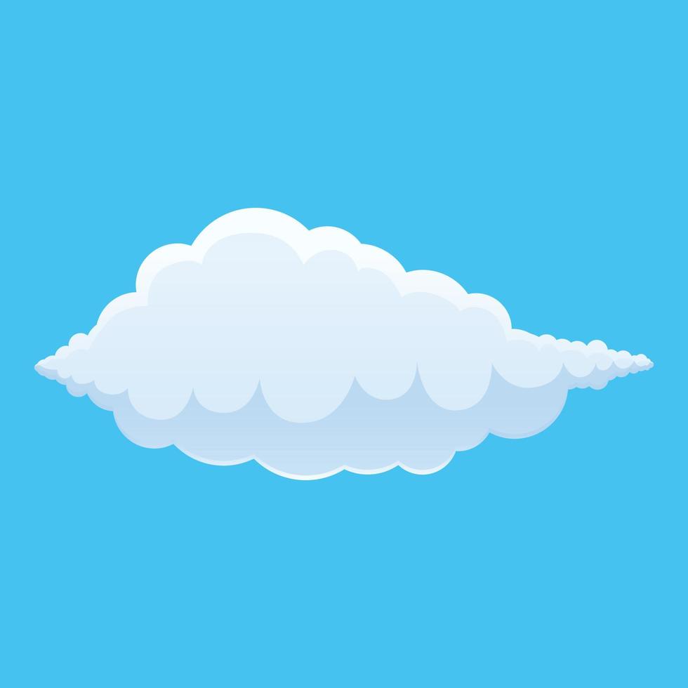 icono de nube de aire, estilo de dibujos animados vector