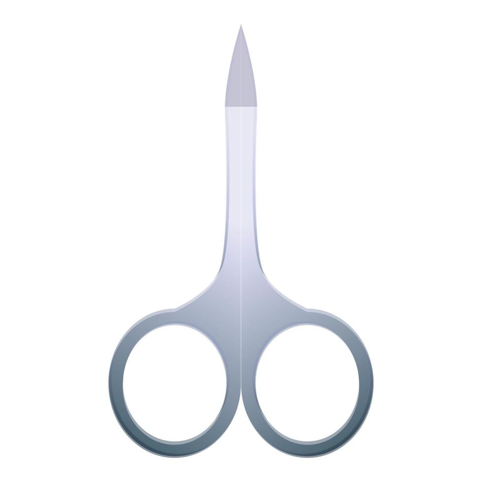 Beautician scissors icon, cartoon style vector