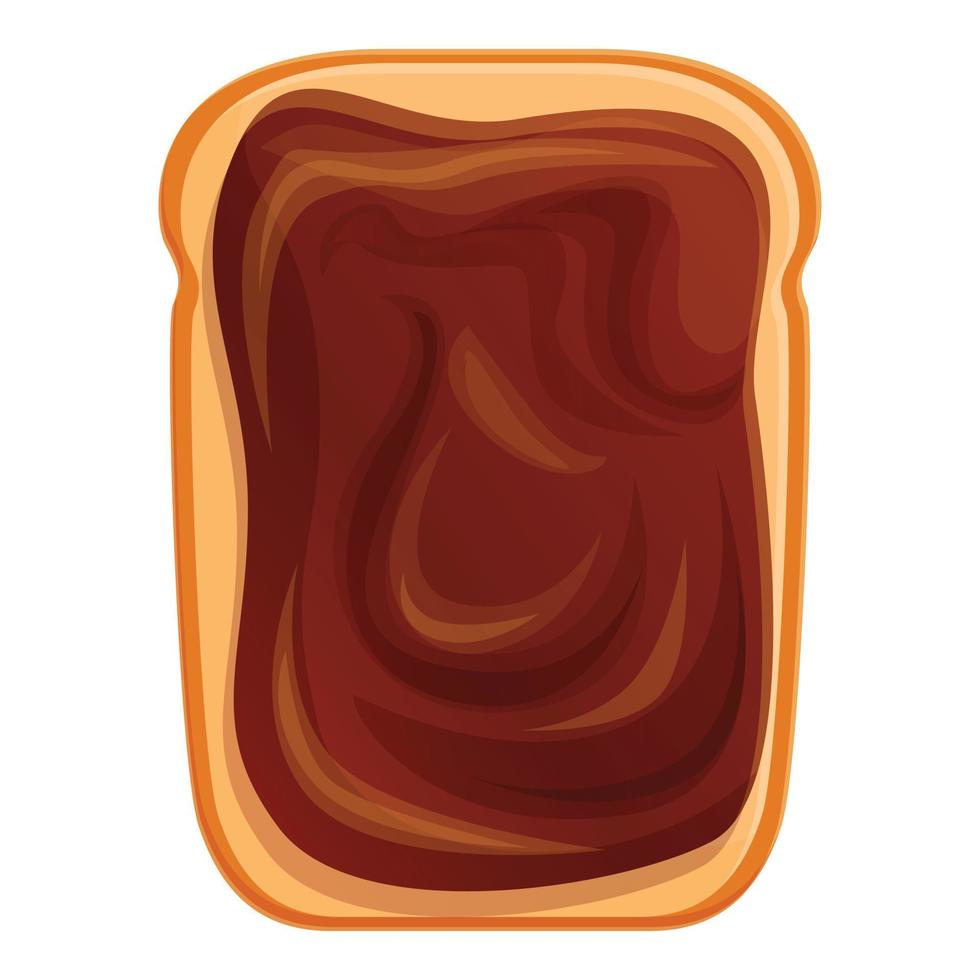 icono de ingrediente de pasta de chocolate, estilo de dibujos animados vector