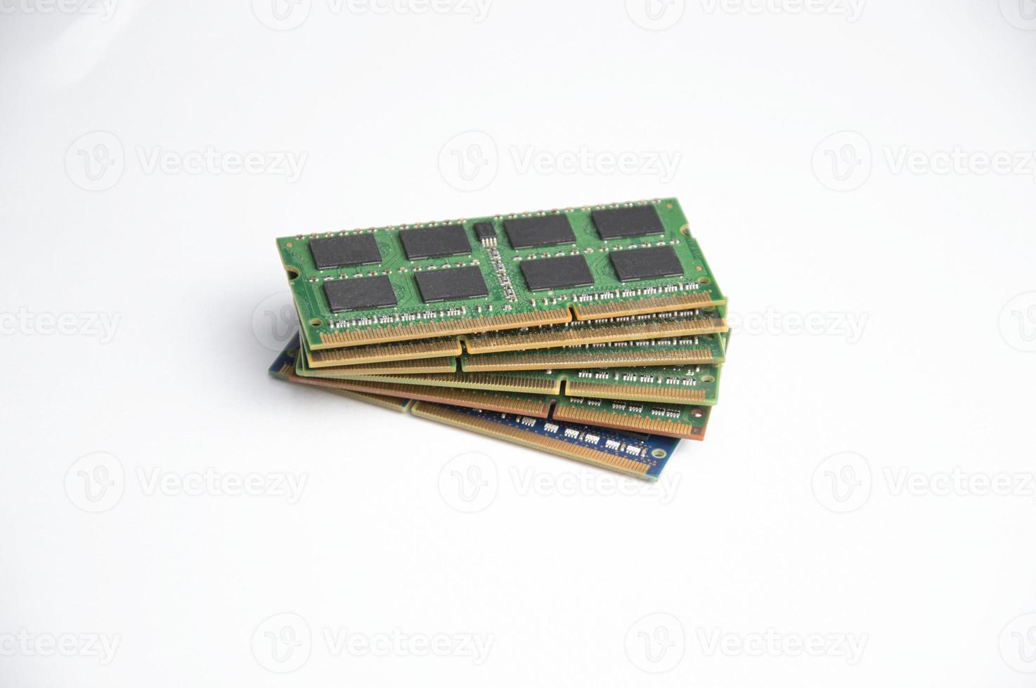 RAM is a hardware device. computer key, ram notebook on white background photo