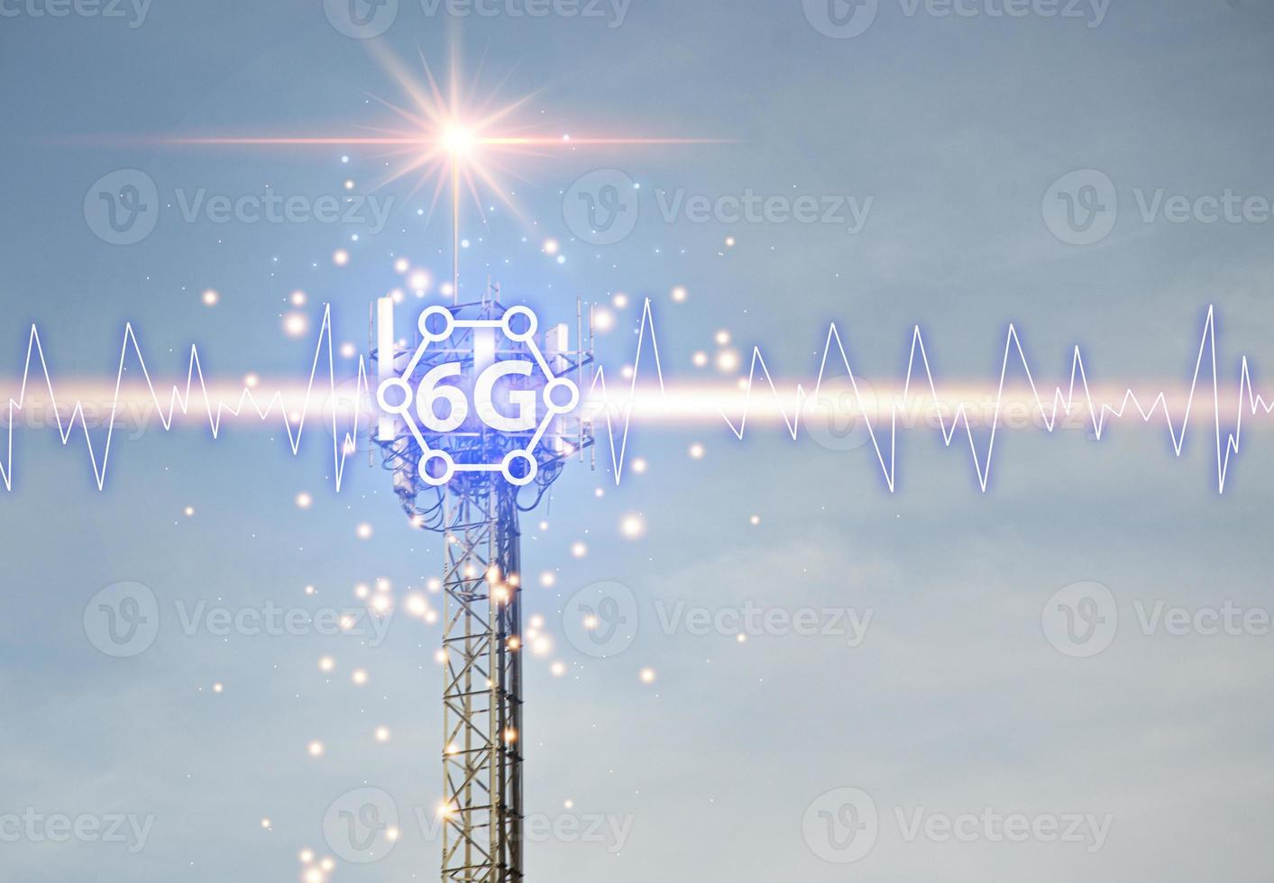 6G network concept, high speed mobile internet New age network, business concept, modern technology internet and network photo
