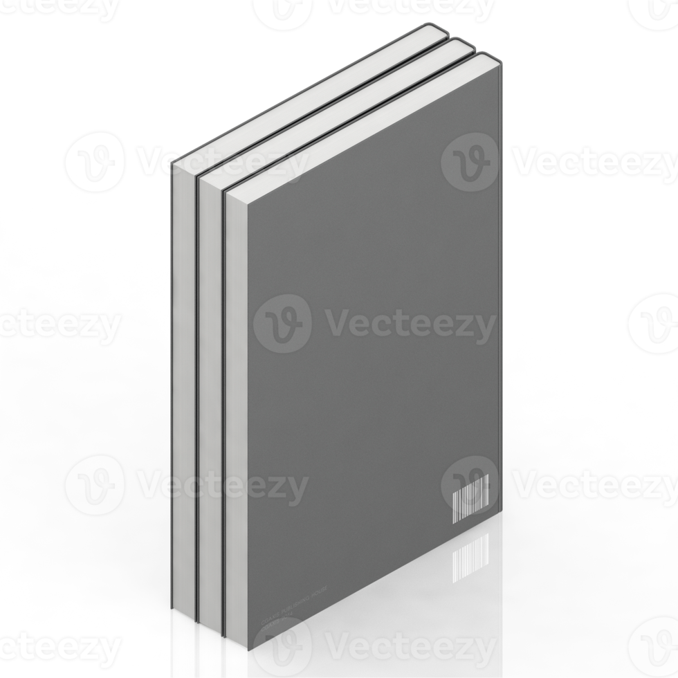 Isometric Books 3D render png