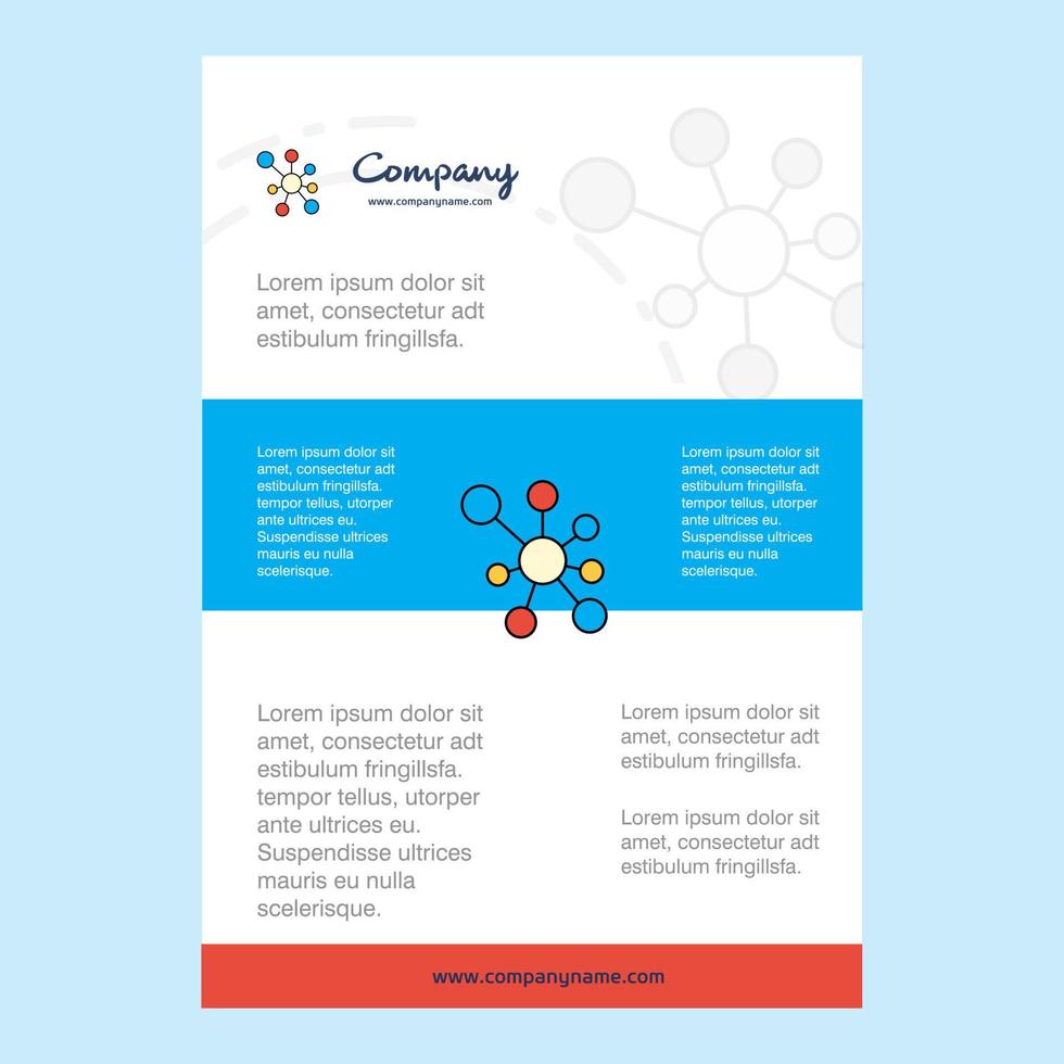 Template layout for Network comany profile annual report presentations leaflet Brochure Vector Background