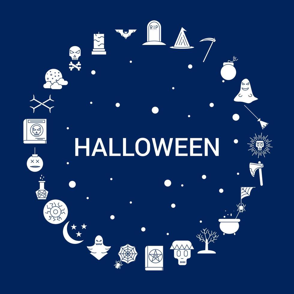 fondo creativo del icono de halloween vector