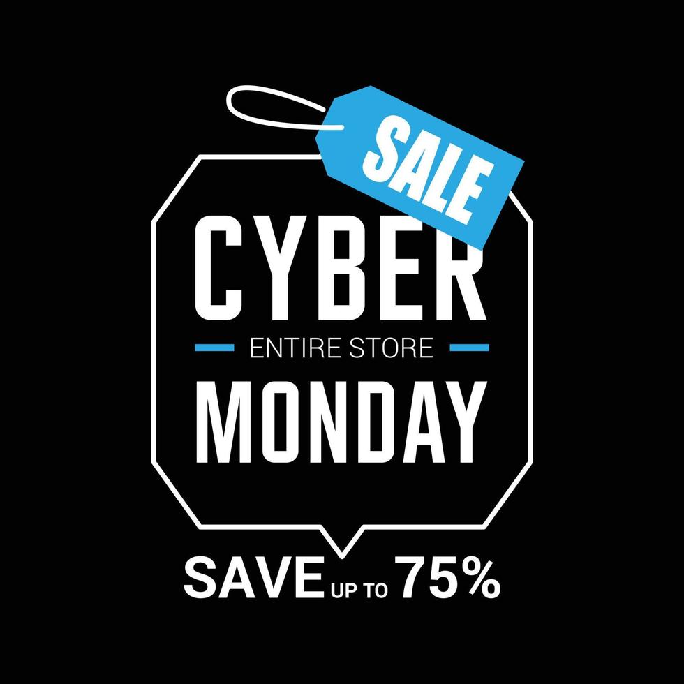 Cyber monday sale card with elegent design vector