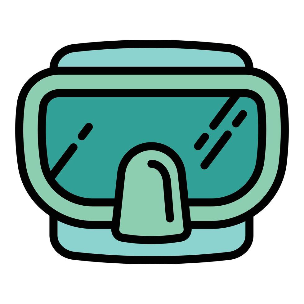 Diving mask icon, outline style vector