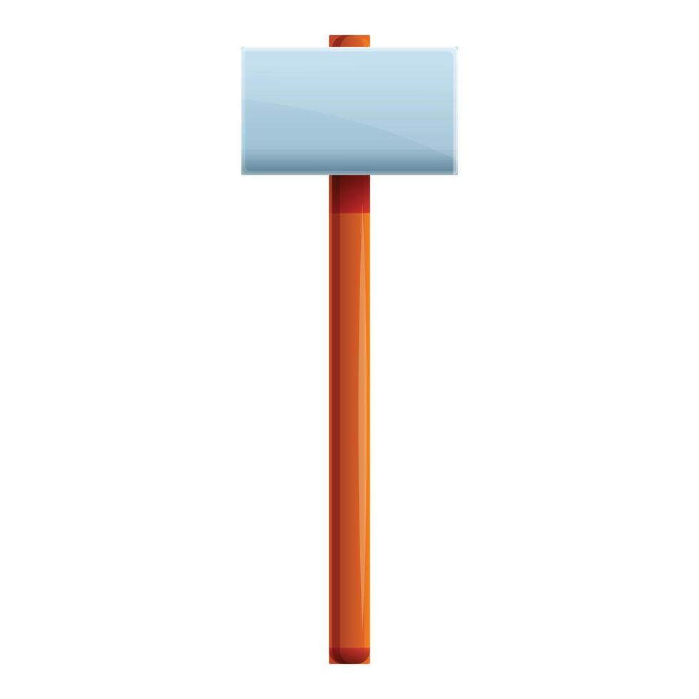 Blacksmith sledgehammer icon, cartoon style vector